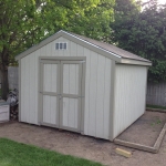 Shed sitting in its new home